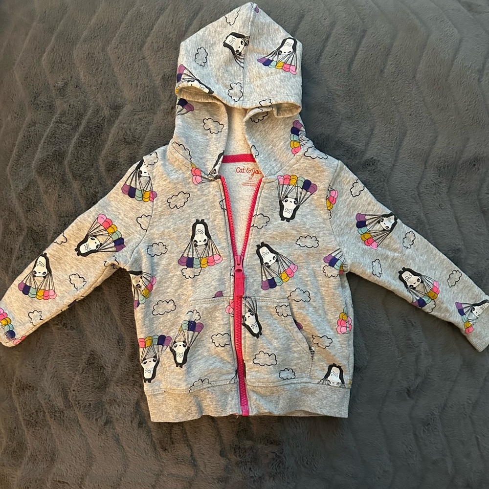 Cat & Jack grey zip up hoodie